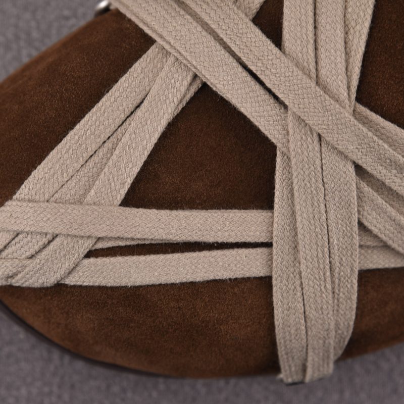 Rick Owens Megalace Granola Mule Suede 'Brown'
