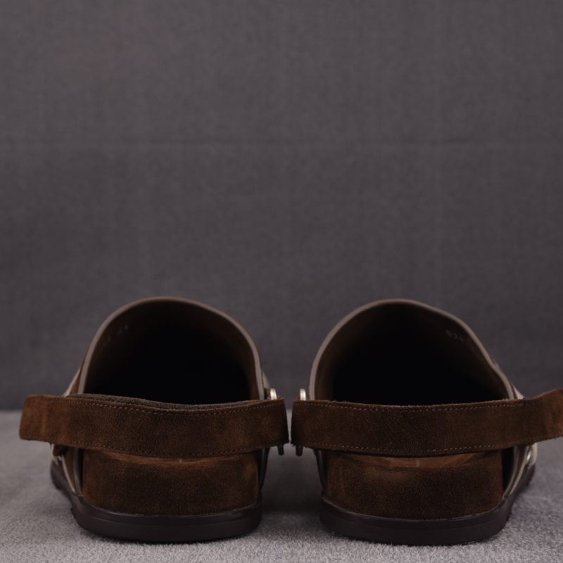Rick Owens Megalace Granola Mule Suede 'Brown'