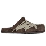 Rick Owens Megalace Granola Mule Suede 'Brown'