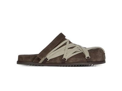 Rick Owens Megalace Granola Mule Suede 'Brown'