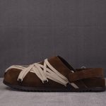 Rick Owens Megalace Granola Mule Suede 'Brown'