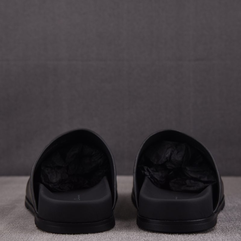 Rick Owens Round Toe Mules 'Black'