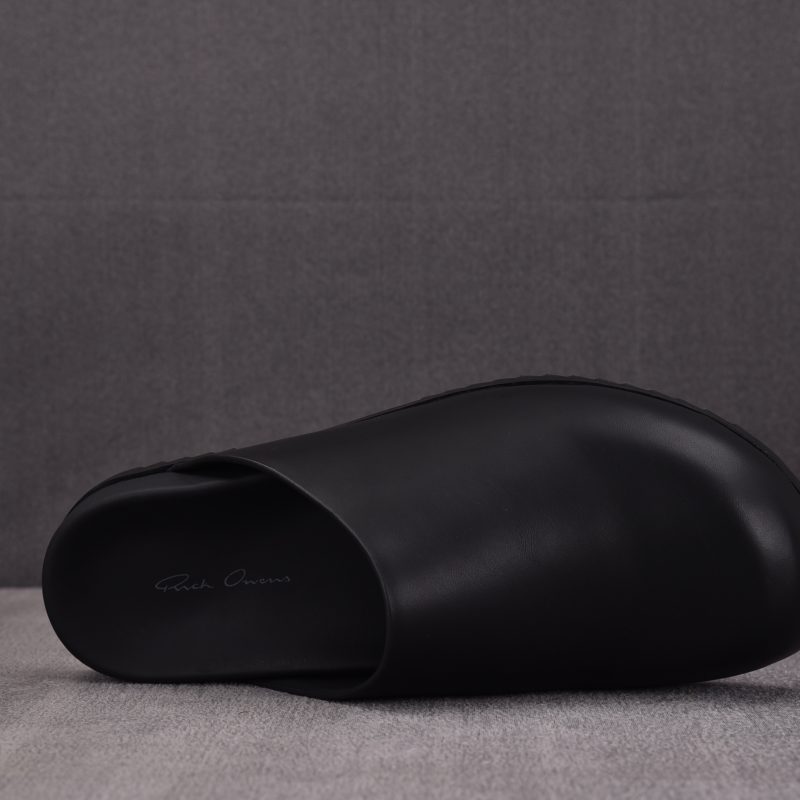 Rick Owens Round Toe Mules 'Black'