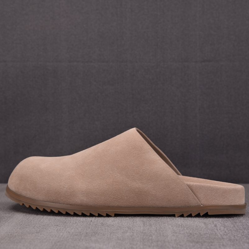 Rick Owens Round Toe Mules 'Brown'