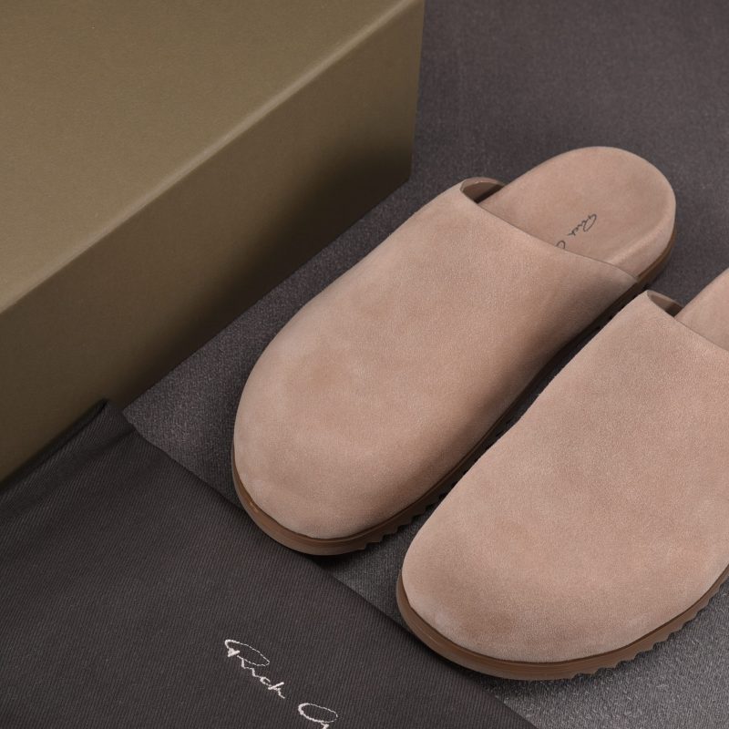 Rick Owens Round Toe Mules 'Brown'